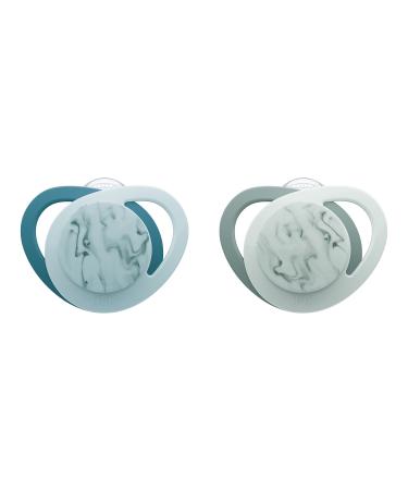 NUK for Nature Orthodontic Pacifier  0-6M  2 Pack  Marbled 1 Count (Pack of 1)