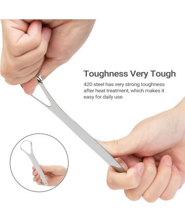 Stainless Steel Tongue Cleaner - Gently Eliminates Bad Breath & Freshens Mouth | International Shipping - Buy Online on GoSupps.com