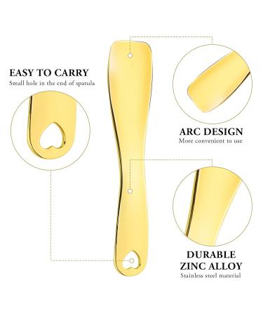 Sibba 6x Metal Mini Spoon Spatula Set - Cosmetics Applicator for Face Masks Creams & Beauty - 2 Gold 2 Silver & 2 Rose Gold - Buy Online on GoSupps.com