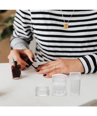 3 Sets Nail Art Silicone Stamp Diy Nail Art Supplies Transparent Nail Stamper Silicone Nail Stamper Head Manicure Kit Silicone Stampers Silica Gel The Se Frosted Sealing Ring - Buy Online on GoSupps.com