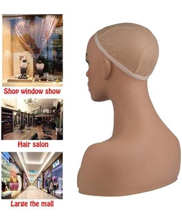 Realistic Ruixflr Female Shop Window Doll Head - PVC Display for Wigs Earrings Necklaces & Accessories - Buy Online on GoSupps.com