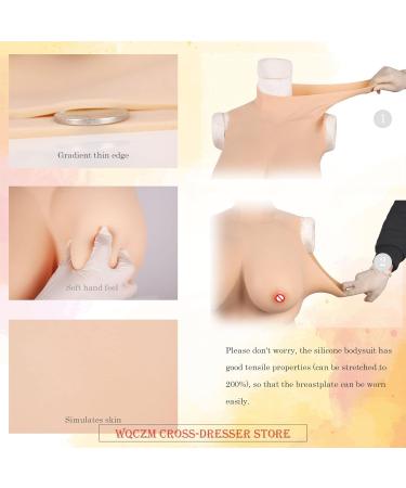 Buy WQCZM Crossdresser Silicone Bodysuit for Male to Female Transformation - C/E Cup Jumpsuit for Cosplay - Realistic Breast Shapes - Color 2 D Cup - Buy Online on GoSupps.com