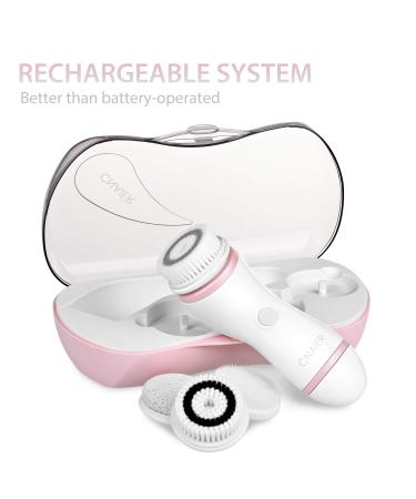 Rechargeable Facial Cleansing Spin Brush Set with 4 Exfoliation Heads - CNAIER Waterproof Face Spa System for Cleansing and Exfoliating - Buy Online on GoSupps.com