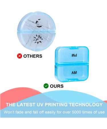 Zoksi Weekly Pill Organizer 2 Times a Day Rainbow 7 Day AM PM Pill Box - Buy Online on GoSupps.com