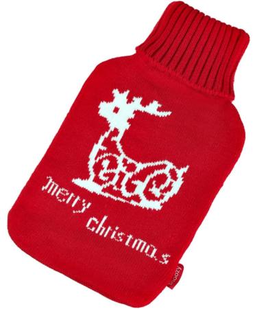 Snoozy XXL Hot Water Bottle with Cozy Cover - 2L Natural Rubber for Long-Lasting Heat | Perfect Christmas Gift - Buy Online on GoSupps.com