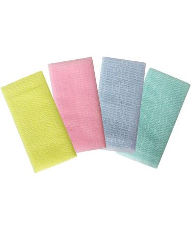 Premium Exfoliating Washcloth Towel - Korean Loofah Bath Sponge for Shower - Long Back Scrubber - African Bath Sponge - 4 Color Options - Becomes Softer with Use | NOPIGO - Buy Online on GoSupps.com