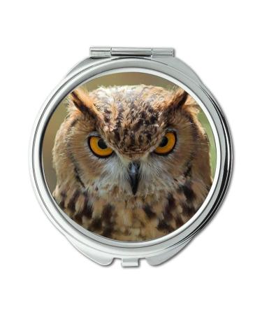 Mirror Travel Mirror owl eyes gatsby owl bird pocket mirror portable mirror