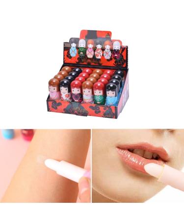 Shop Doll Shaped Lip Balm - 24 Moisturizing Lip Care Treatments for Dead Skin Repair - Buy Online on GoSupps.com