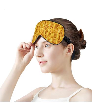 Macaroni Cheese Sleep Mask for Women | Adjustable Eye Shades with Elastic Strap Comfortable & Fun Sleep Accessory - Buy Online on GoSupps.com