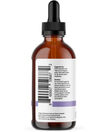 Magnesium Glycinate Liquid Supplement for Natural Calm & Stress Relief - 100mg Bisglycinate for Muscle & Joint Support - 30 Day Supply (2 Fl Oz) - Buy Online on GoSupps.com
