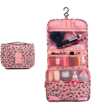 Sechunk Waterproof Travel Toiletry Bag - Multi-function Cosmetic Makeup Bag for Women in Black Leopard Print - Buy Online on GoSupps.com