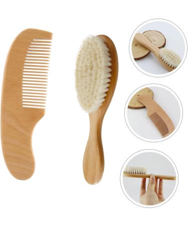 FRCOLOR 1 Set Shampoo Brush & Baby Bath Massager Combo - Soft Bristle Head Scrubber & Beech Baby Comb | Barber & Shower Hair Scalp Brush - Buy Online on GoSupps.com