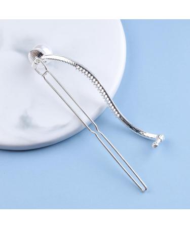 Yheakne Vintage Crystal Hair Clip Silver Cz Hair Pin Clip Rhinestone Hair Barrette Pin Shine Crystal Headpieces Cz Head Clip Headwear Decorative Hair Accessories for Women and Girls Gifts (Silver) - Buy Online on GoSupps.com