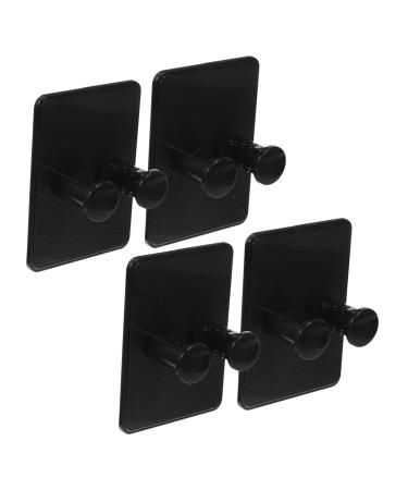 Buguuyo 4 pieces of razor for men razor wearer Exhibition stands for safety razors bathroom shaving racks and brush stands man shave accessories paragraph 7.50x5.50x3.00cm black