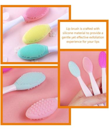 Healeved Lip Brush Tool 5pcs Exfoliating Lip Scrub Brush Double-Sided Silicone Lip Exfoliator Brush Lip Scrubber Brush for - Buy Online on GoSupps.com