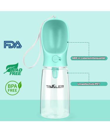 Portable Dog Drinking Bottle 550ml - Taval Water Bottle with Food Cups for Large & Small Dogs (Blue) - Ideal for Travel & Outdoor - Buy Online on GoSupps.com