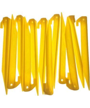 MUDOR 12 Inch Plastic Tent Stakes - 12 Pcs Heavy Duty Pegs for Camping, Outdoor, Beach, and Garden Use - Buy Online on GoSupps.com