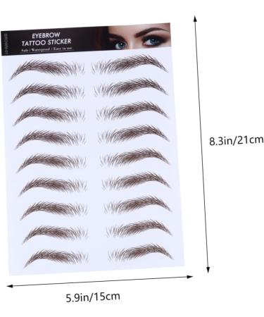 FOMIYES 16 Pcs Eyebrow Stickers Make up Kit Brow Shaper Stencil 6d Hair-like Eyebrows Stickers Makeup Tools - Buy Online on GoSupps.com