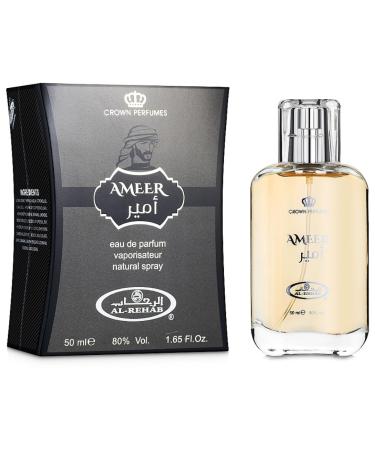 Al-Rehab Ameer EDP - 50ML (1.7 OZ) Long Lasting & Luxurious Scents of Arabia Perfumes For Men & Women. 1.7 Fl Oz (Pack of 1) Ameer Spray