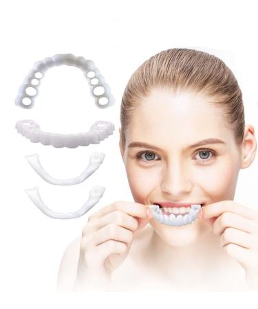 WTTFC 2 Pairs Cosmetic Teeth Temporary Dental Repair Veneers Temporary Dentures Instant Veneers Deans For Fixing The Filling Of A Missing Broken Tooth With Box