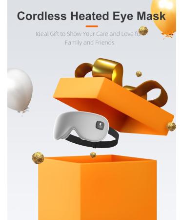 Silk Cordless Heated Eye Mask - Electric Warm Compress for Dry Eyes Stye Relief & Eye Strain | Travel-Friendly Blackout Eye Mask for Men & Women (Silk-Silver - Buy Online on GoSupps.com