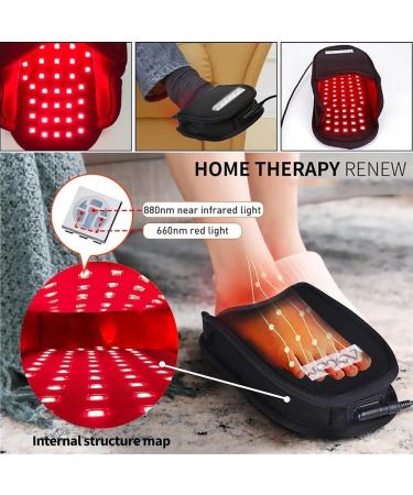 Feet LED Therapy Device with 90 Pcs 660nm+90 Pcs 850nm Wavelength Adjustable 3 Modes and 3 Levels of Time Deep Muscle Relaxation for Home Office - Buy Online on GoSupps.com