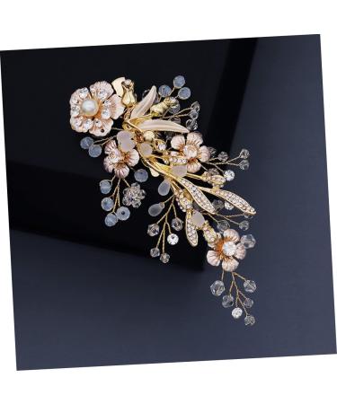 FRCOLOR Wedding wedding zircon Miss side clip headgear pearl pearl clips for hair hair clips Mori Department hair barrettes bridal hairpin crystal Crystal - Buy Online on GoSupps.com