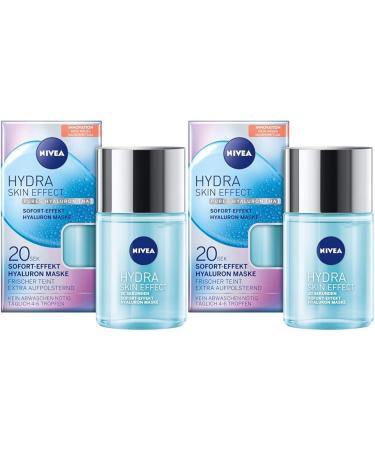 NIVEA HYDRA SKIN EFFECT 20 SEK Immediately Effect Hyaluron Mask 100 ml face mask to prepare for day and night care mask with pure hyaluron HA (pack with 2) 101 g (1 erpack) (pack with 2)