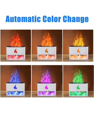 TIDYARD Aroma Diffuser & Crystal Salt Flame Effect - 250ml USB Humidifier with Night Light | Noiseless Cool Fog for Bedrooms Yoga & Office - Black - Buy Online on GoSupps.com