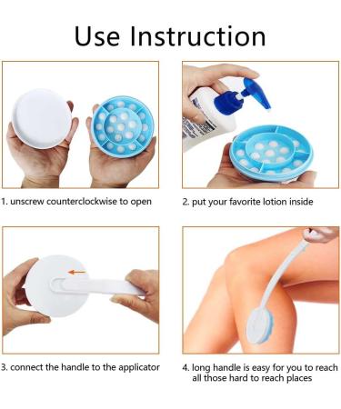 JJHREI Lotion Applicator for Back - Long Handled Self Applicator for Sunscreen, Lotion, Cream, Bath Gel on Back, Legs, and Feet - Buy Online on GoSupps.com
