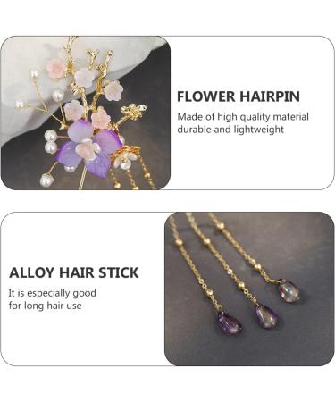 Beaupretty 1pc Hairpin Headdress Traditional Hair Stick Hair Stick Pin Handmad Flower Hair Stick Hair Making Accessories Retro Hair Chopsticks Japanese Hair Pin Vintage Hair Pin Alloy - Buy Online on GoSupps.com