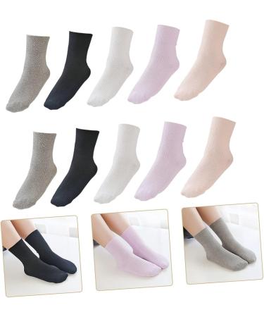 Healifty Diabetic Care Socks - 5 Pairs | Non-Skid Knit Slipper Socks for Men and Women | Gripper Socks for Elderly, Pregnant Women, and Nursing | Cotton Durable Calf-Length Socks - Buy Online on GoSupps.com