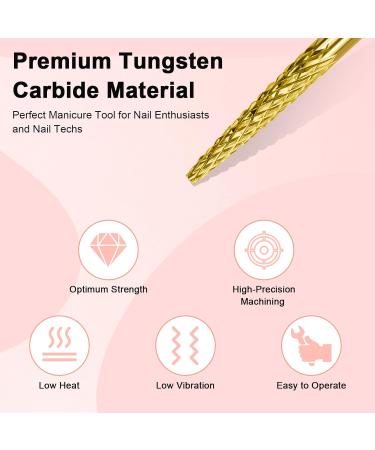 CGBE Nail Miller Attachments | Wolframcarbid Bits for Nail Care | 3/32 Medium Grain Milling Cutter for Skin Removal - Buy Online on GoSupps.com