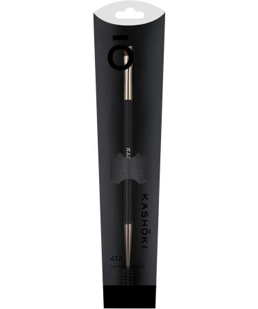 TB Tools for Beauty T4B Kashoki 412 Double-Sided Lash & Brow Brush | Durable Taklon Makeup Tool in Black & Gold - Buy Online on GoSupps.com