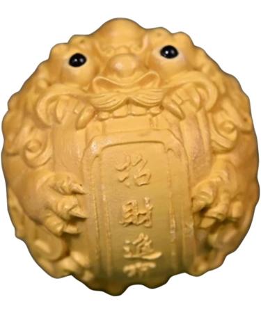 Lurrose 5-St Ornament - Chinese Feng Shui Peach Wood Bagua Decoration Key Rings & Coin Boxwood Massage - Buy Online on GoSupps.com