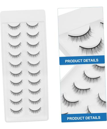 Didiseaon 10 Pairs Fake Eyelashes Natural Lashes Clear Lash Band Individual False Lashes Pesta as Postizas Natural Fake Lashes False Eyelashes Women Makeup Tools High-grade Fiber - Buy Online on GoSupps.com