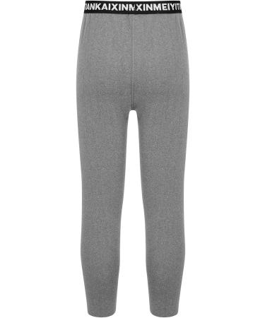 TiaoBug Kids Thermal Underwear Bottom Baselayer Pants | Fleece Lined Compression Leggings for Boys & Girls | Dark Gray | Size 5-6 Years - Buy Online on GoSupps.com