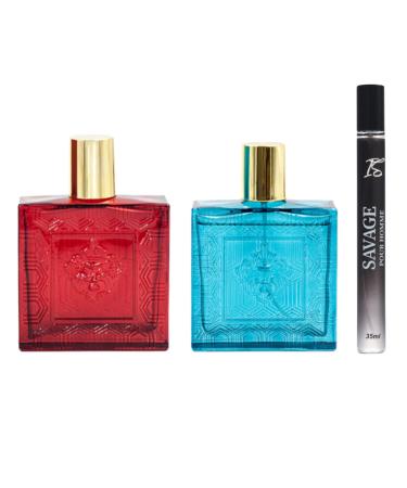 Lion Versatile Red Flame Cologne for Men - Natural Spray Eau De Toilette 3.4oz Each - Pack of 2 Masculine Scents - Buy Online on GoSupps.com