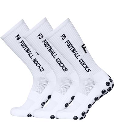 Taruor Unisex Football Socks for Kids & Men | 3 Pairs Anti-Slip Compression Stockings for Outdoor Sports & Running (Size 39-46) - Buy Online on GoSupps.com