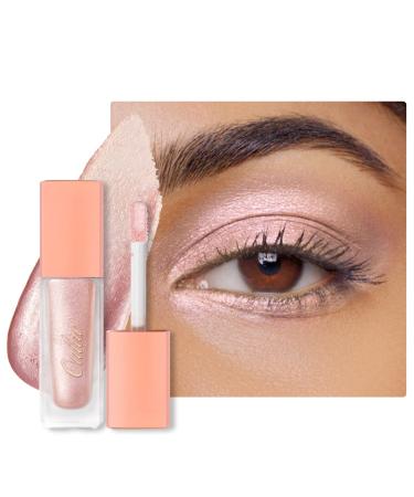 Oulac Liquid Glitter Eyeshadow - Metallic Baby Pink Eyeshadow Shimmer Eyeshadow & Eyeliner Blendable Sparkly Eye Make-up Crease Resistant Non-Greasy Vegan Cruelty-Free 5.4g Pink Volt (15)