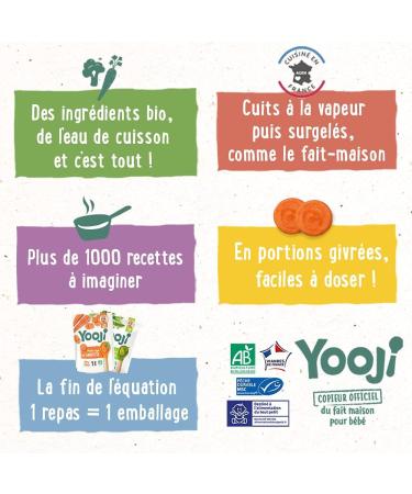 Yooji - Trio de Pancakes fruits & l gumes bio pour repas b b d s 8 mois - Introduction morceaux Alimentation autonome et DME - 27 repas - base de pur e banane petit pois carotte - Buy Online on GoSupps.com
