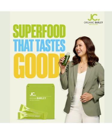 JC Barley Grass Juice Powder Organic Barley Leaf Juice Drink Mix Sweetened with Stevia -Organic Barley Grass Powder Harvested Fresh from New Zealand (3 Box) - Buy Online on GoSupps.com