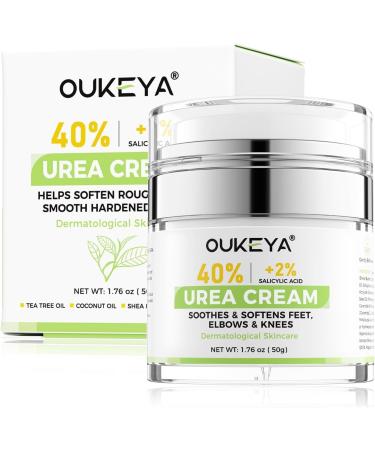 OUKEYA OUKEYA Urea Cream 40% with Salicylic Acid 2% for Dry Feet Heels Elbows and Hands Moisturizes and Eliminates Calluses Corns and Dead Skin Softens Nails 50g - Buy Online on GoSupps.com