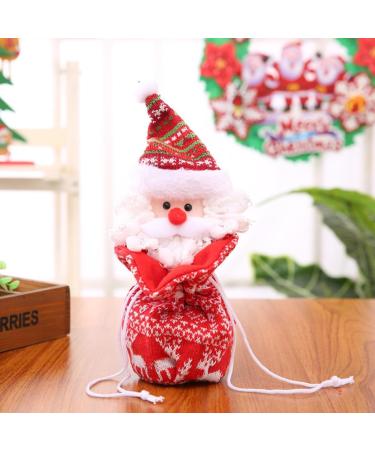 LABRIMP 1pc Storage Bag Portable Kids Child Christmas Candy Hanging Claus Santa Adorable Bags Ornament - Buy Online on GoSupps.com