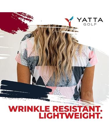 YATTA GOLF Women's V-Neck Golf Polo - Wrinkle Resistant, Moisture Wicking (Large) - Buy Online on GoSupps.com