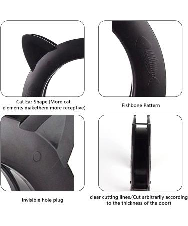 Cat Door Indoor Cat Door Pet Doors for Cats No-Flap Cat Door with Screws Fits Both Solid and Hollow Indoors Door (Black L) - Buy Online on GoSupps.com