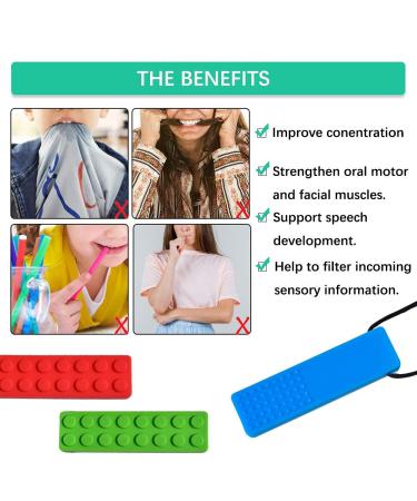 Sensory Chew Necklaces for Kids and Adults - Nail Biting Treatment for Autism - Set of 6 - Buy Online on GoSupps.com