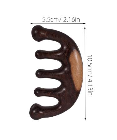 Minkissy Handheld Wooden Hair Comb - Wide Tooth Comb for Curls & Smooth Hair (10.50x5.50x2.00cm) - International Shipping Available - Buy Online on GoSupps.com