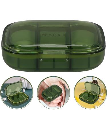 Healeved Travel Organizer Portable Case Medicine Dispenser 3 Compartments Small Case for Pocket Purse Daily Medicine Holder Container Green - Buy Online on GoSupps.com