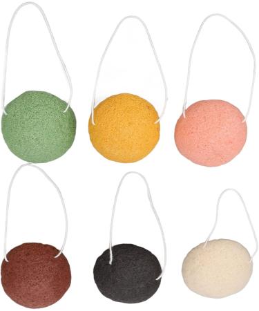 6 Pieces Konjac Facial Sponge Natural Biodegradable Konjac Facial Sponge Konjac Sponge Set for Deep Pore Cleansing and Exfoliation Facial Sponges for All Skin Types - Buy Online on GoSupps.com